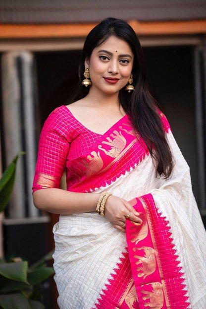 Reach Pallu Jacquard Saree For Women