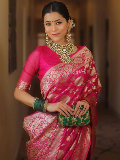 Reach Pallu Jacquard Saree For Women