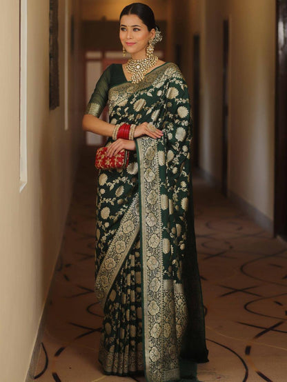Reach Pallu Jacquard Saree For Women
