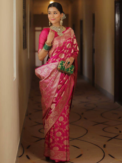 Reach Pallu Jacquard Saree For Women