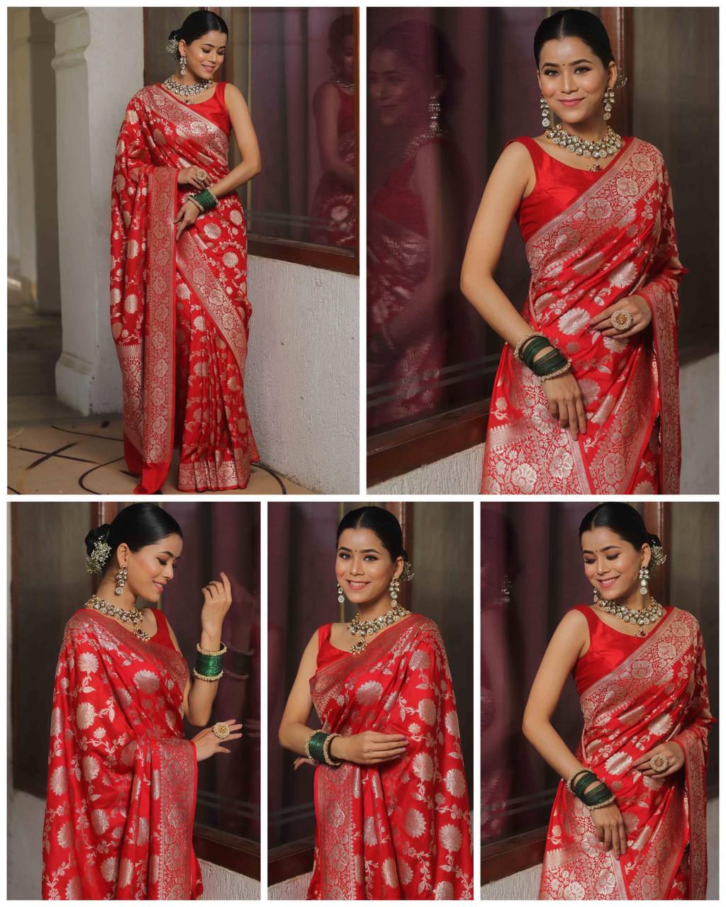 Reach Pallu Jacquard Saree For Women