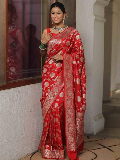 Reach Pallu Jacquard Saree For Women