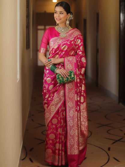 Reach Pallu Jacquard Saree For Women