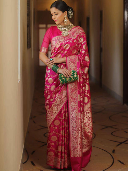 Reach Pallu Jacquard Saree For Women