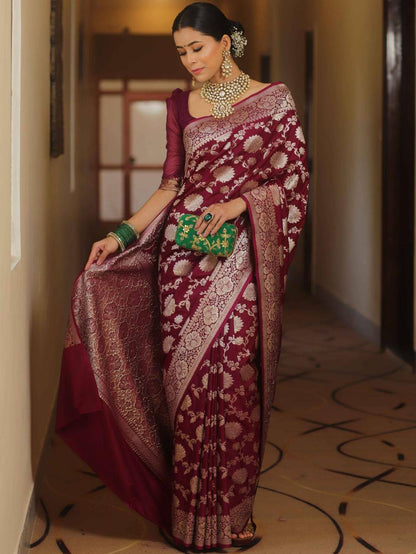 Reach Pallu Jacquard Saree For Women