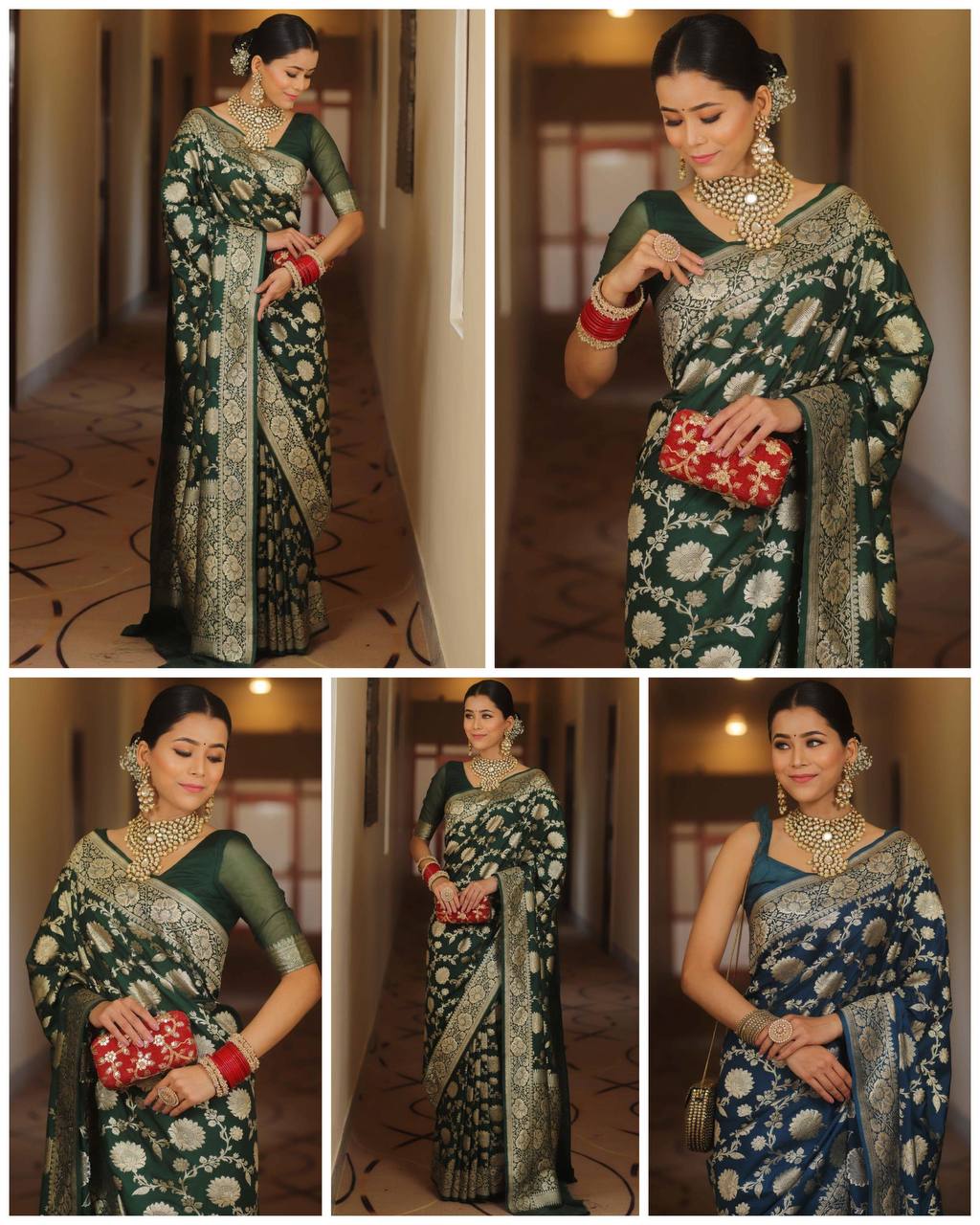 Reach Pallu Jacquard Saree For Women