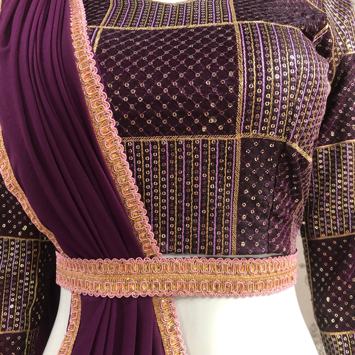 Designer Wine Lehenga for women wedding function