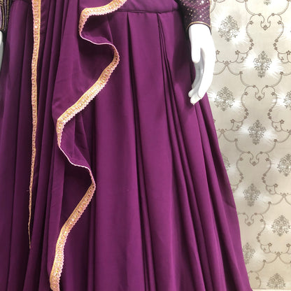 Designer Wine Lehenga for women wedding function