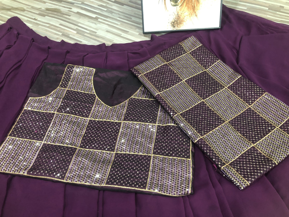 Designer Wine Lehenga for women wedding function