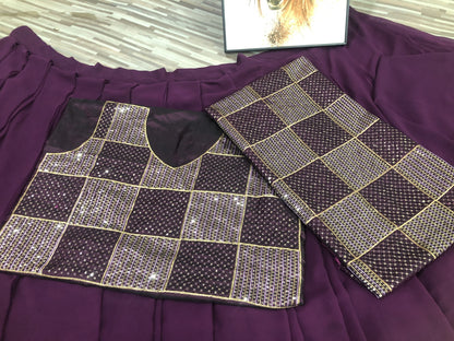 Designer Wine Lehenga for women wedding function