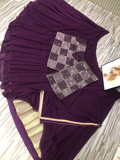 Designer Wine Lehenga for women wedding function