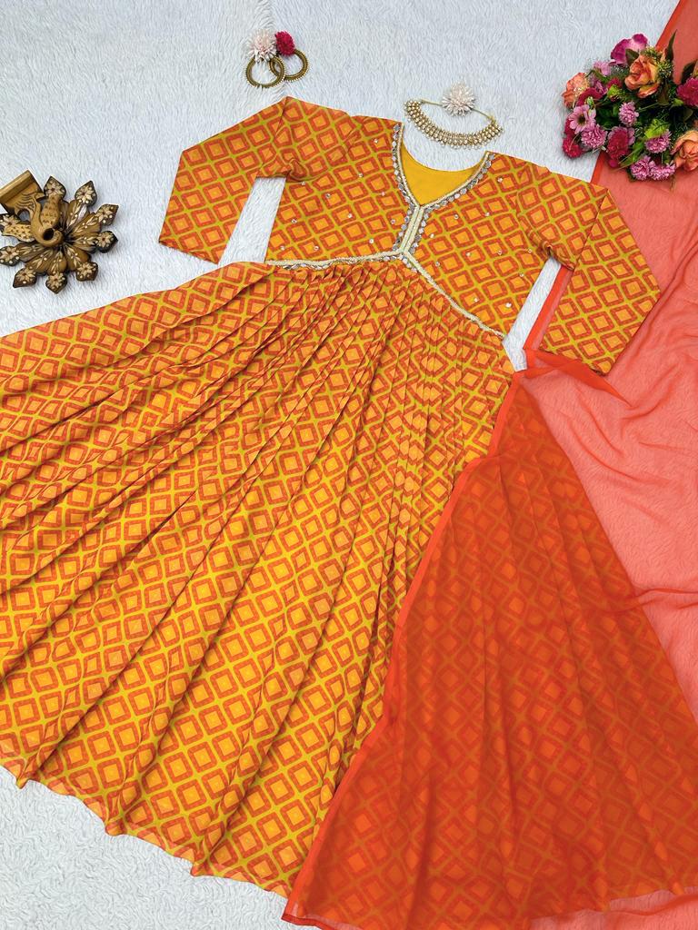 Orange Pattern Long Girls' Prom Evening Dress - China New Design Dress and  Kid Products price | Made-in-China.com
