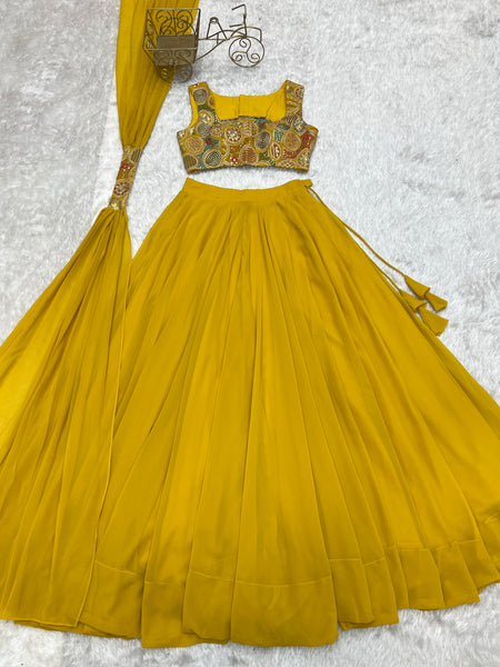 Latest Georgette Sequence Full Stitched Lehenga Choli