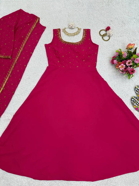 Rani Full Stitched Gown With Shrug For Function Wear