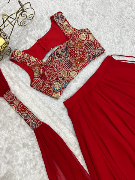 Latest Georgette Sequence Full Stitched Lehenga Choli
