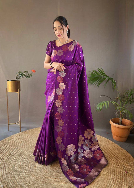 Reach Pallu Jacquard Saree For Women