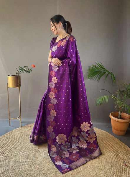 Reach Pallu Jacquard Saree For Women