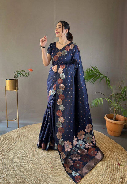 Reach Pallu Jacquard Saree For Women