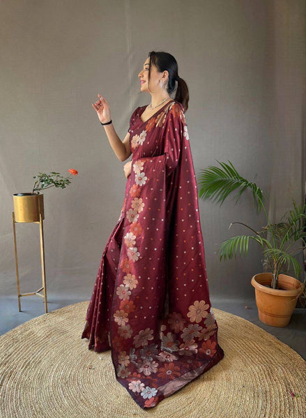 Reach Pallu Jacquard Saree For Women