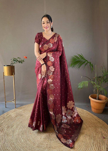 Reach Pallu Jacquard Saree For Women