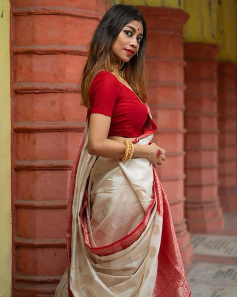 Reach Pallu Jacquard Saree For Women