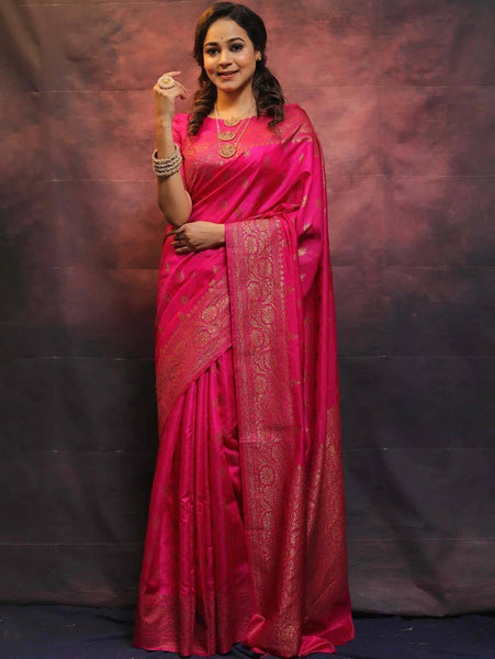 Reach Pallu Jacquard Saree For Women