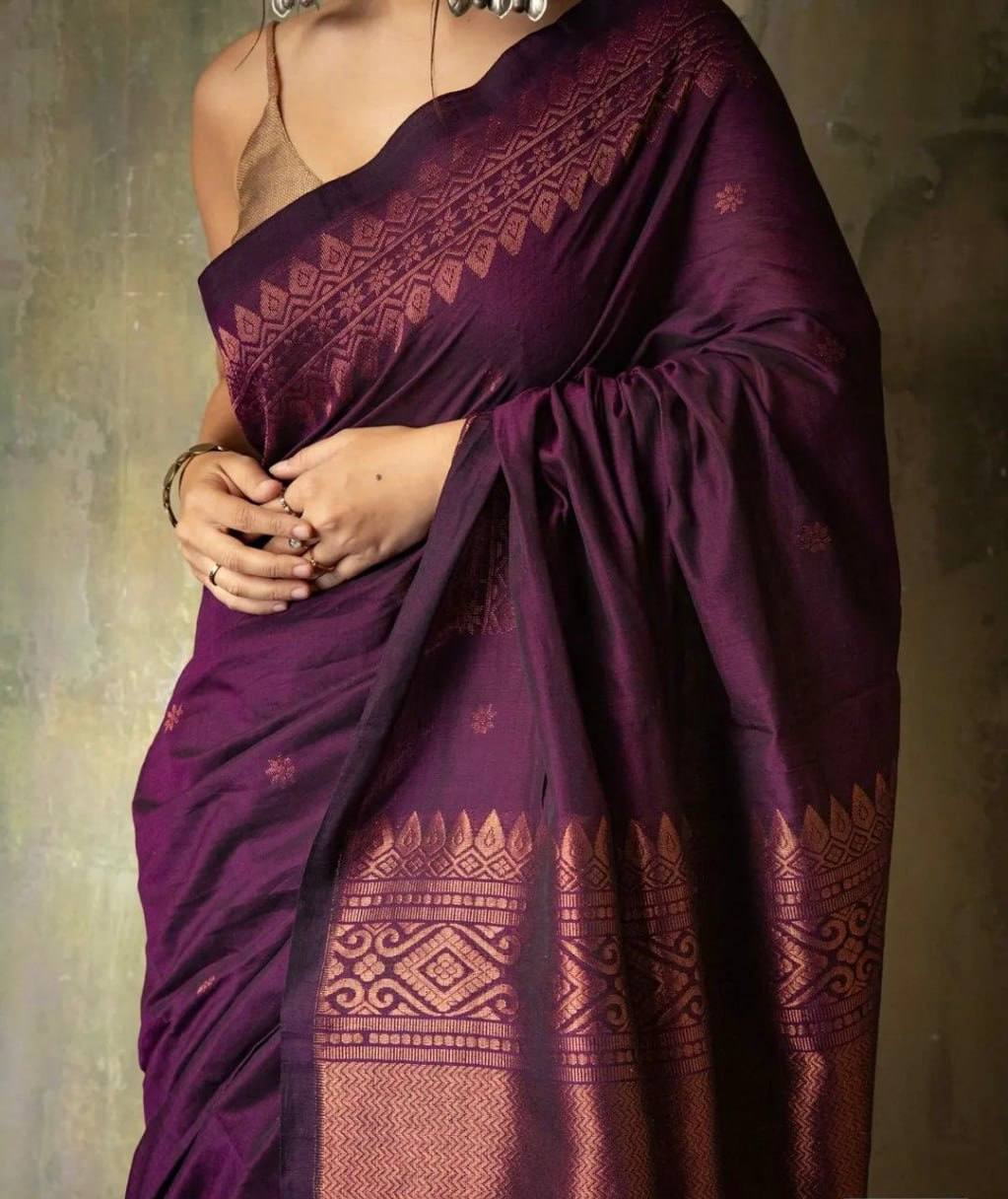 Reach Pallu Jacquard Saree For Women
