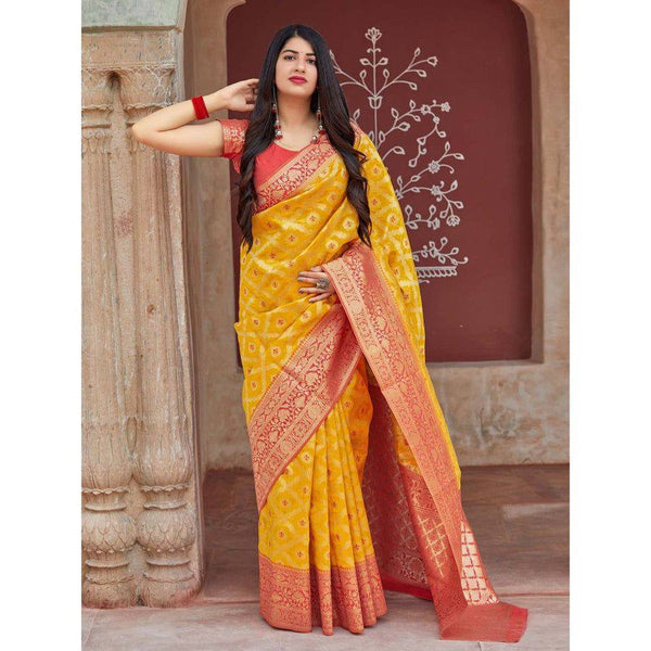 Reach Pallu Jacquard Saree For Women