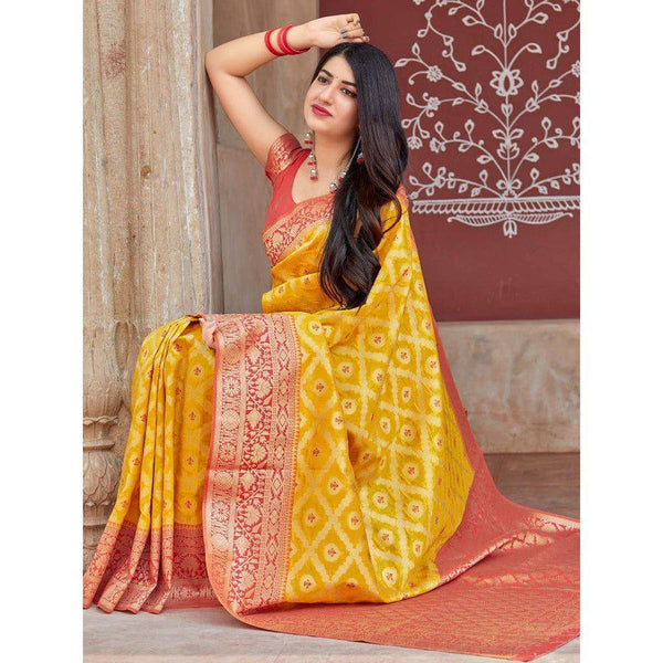 Reach Pallu Jacquard Saree For Women