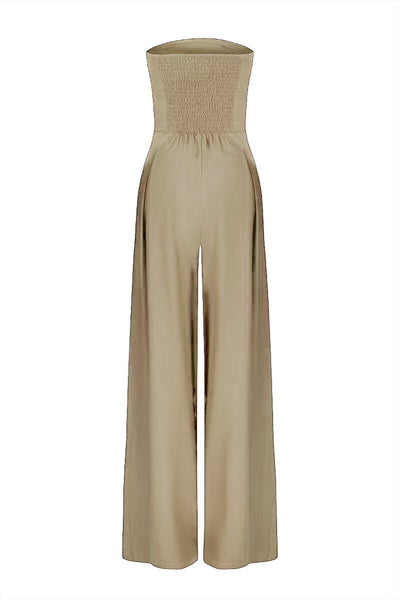 Loose Tube-top Jumpsuit Ins Fashion Backless Wide Leg Long Pants Overalls Women's Clothing