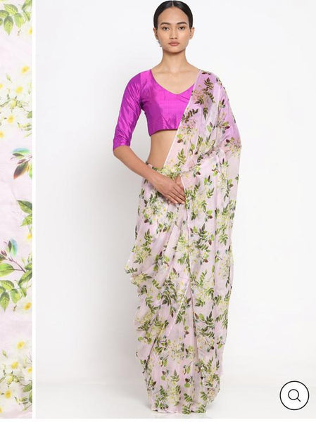 Digital Printed Organza Silk Saree For Women