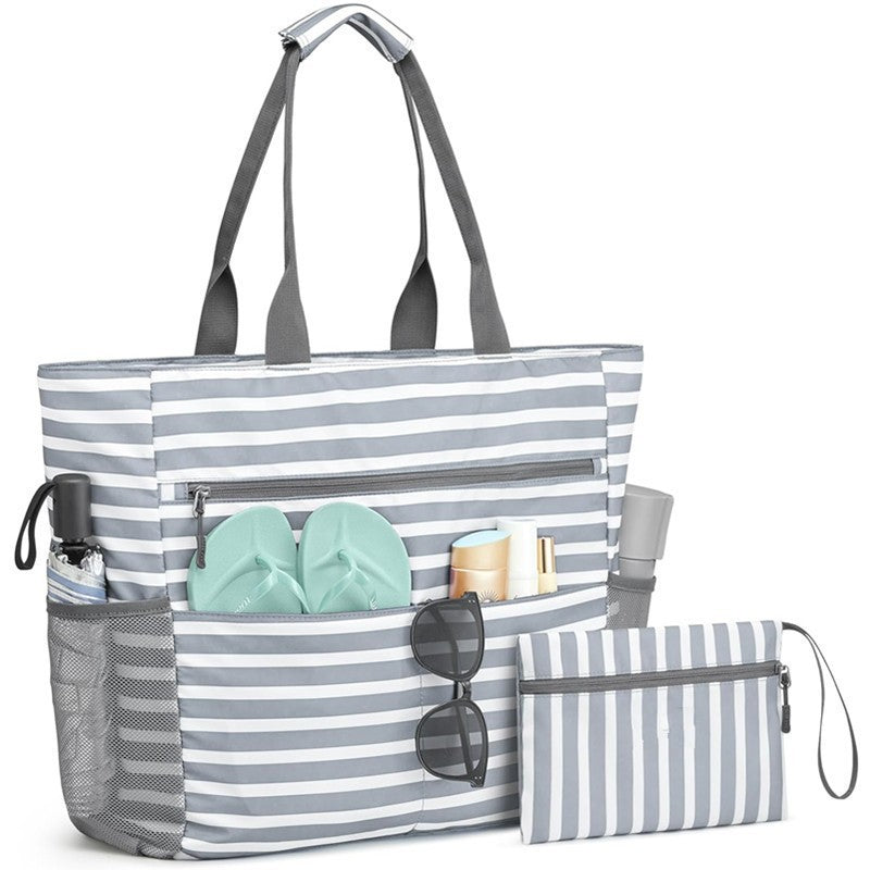 Large Beach Tote Bag Waterproof Sandproof And Foldable