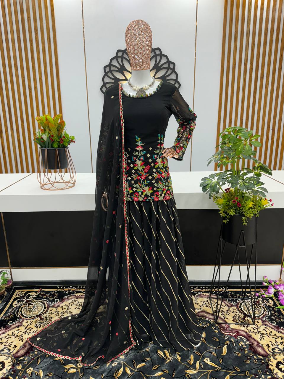 Newest Georgette Palazzo Suit