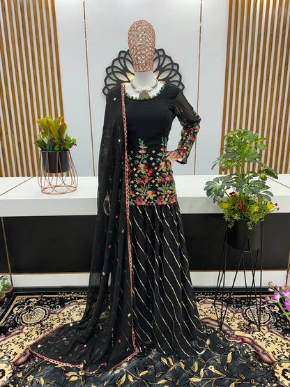 Newest Georgette Palazzo Suit