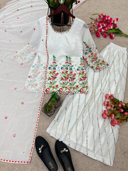 Newest Georgette Palazzo Suit