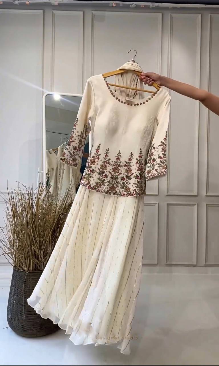 Newest Georgette Palazzo Suit