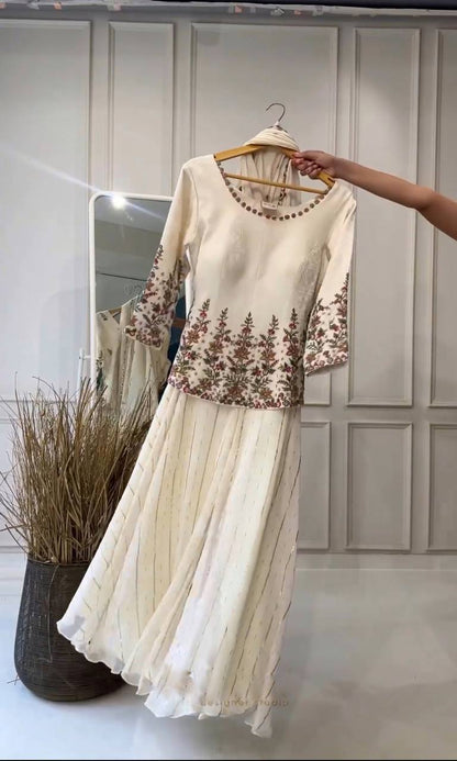 Newest Georgette Palazzo Suit