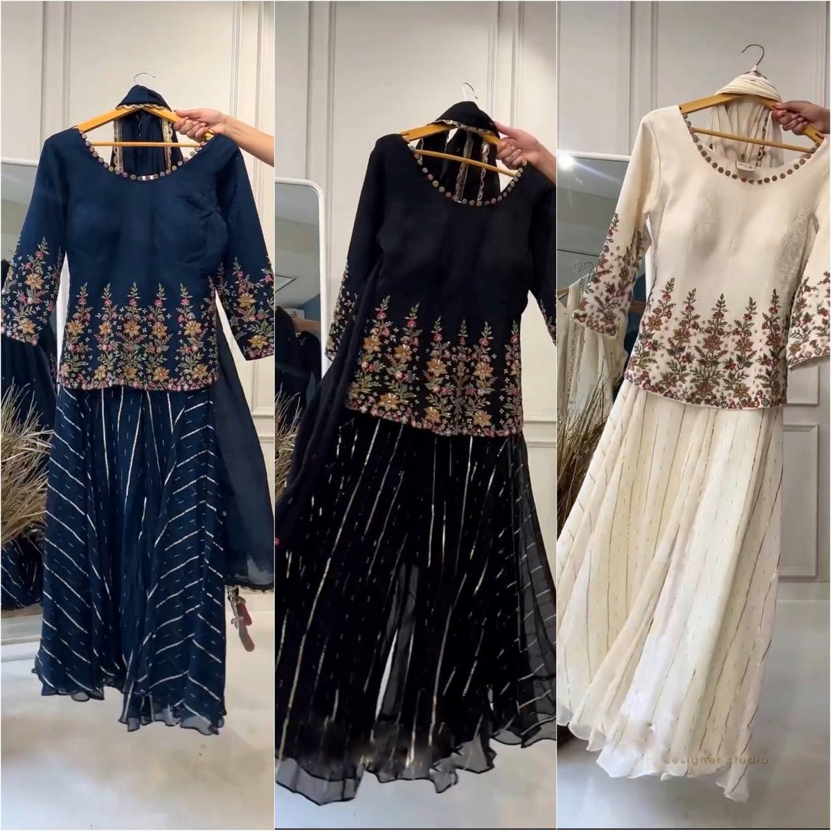 Newest Georgette Palazzo Suit