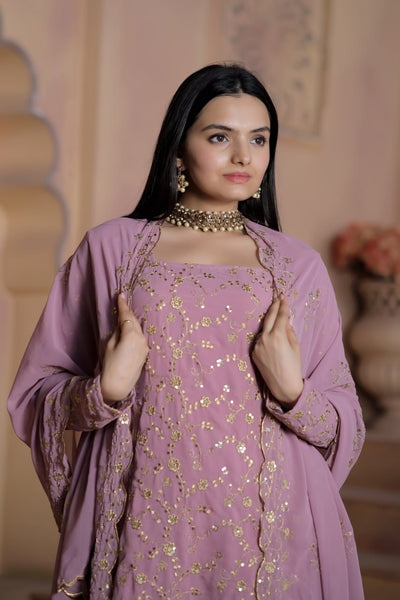 Kurti Dupatta Sharara Palaazo Suit For Women