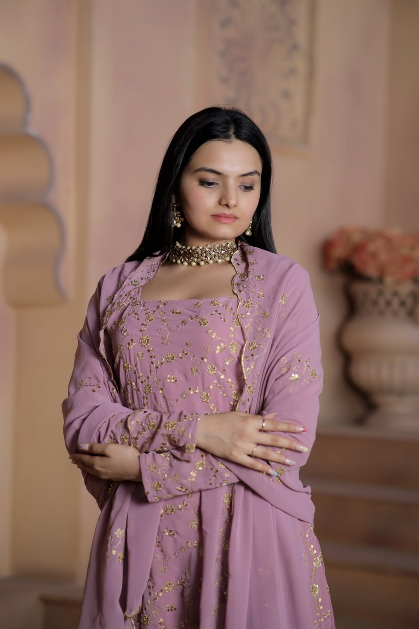 Kurti Dupatta Sharara Palaazo Suit For Women