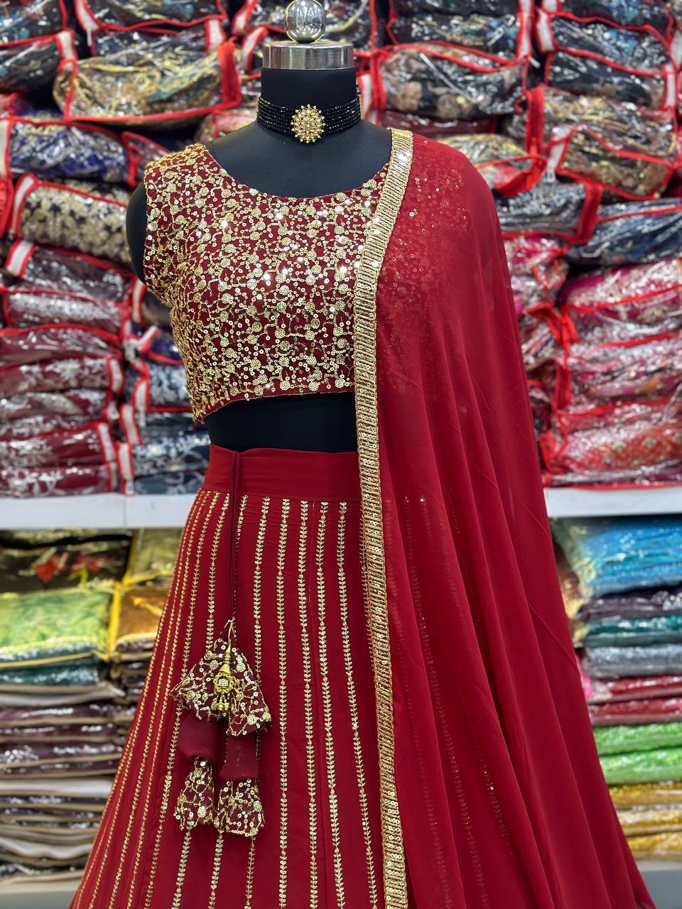 Latest Designer Semi Stitched Lehenga With Blouse