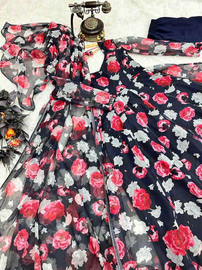 Best Quality Anarkali Gown dupatta Pent Set