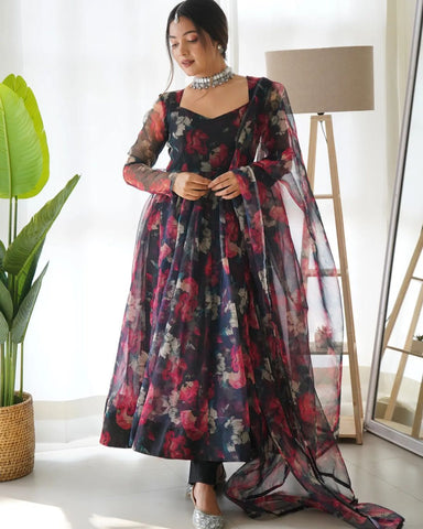 Best Quality Anarkali Gown dupatta Pent Set