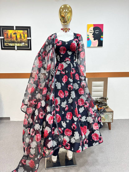 Best Quality Anarkali Gown dupatta Pent Set