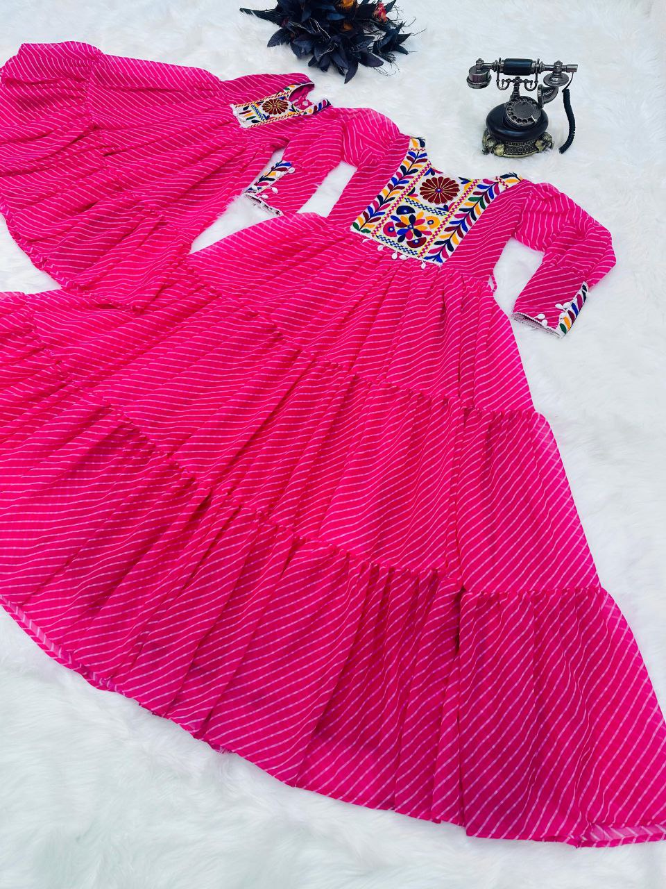Rain Color Mother Daughter Combo Long Gown