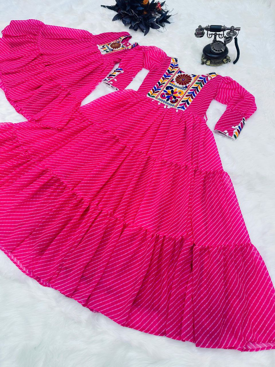 Rain Color Mother Daughter Combo Long Gown