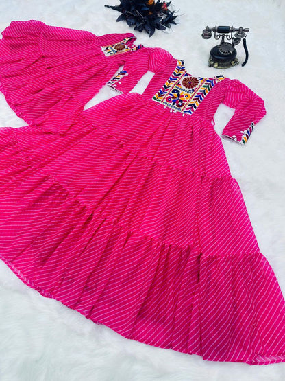 Rain Color Mother Daughter Combo Long Gown