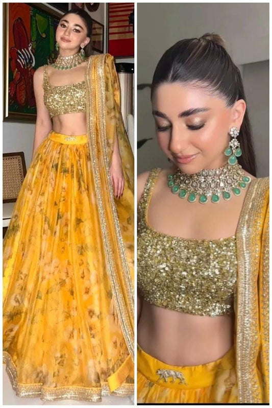 Haldi Color Function Lehenga Choli For Women