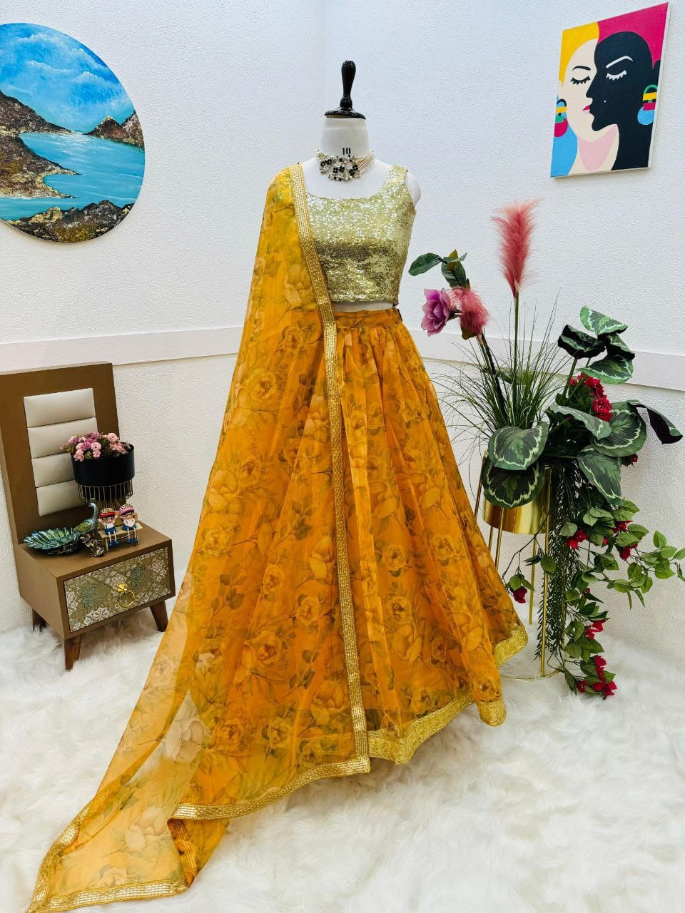 Haldi Color Function Lehenga Choli For Women