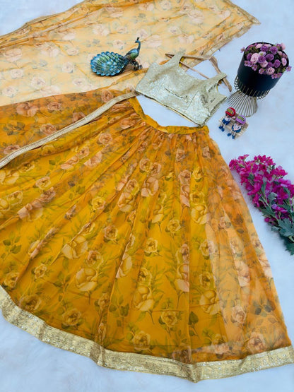 Haldi Color Function Lehenga Choli For Women